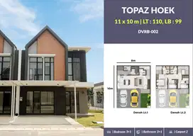 Rumah 2 Lantai hoek Cluster Denver di PIK 2