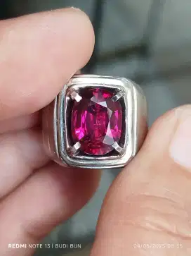 Garnet rhodolite Srilanka 5.40 carat ring perak memo SKY LAB