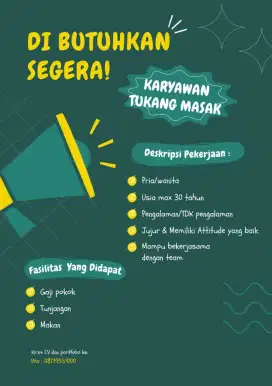 Dibutuhkan Karyawan Jaga warung