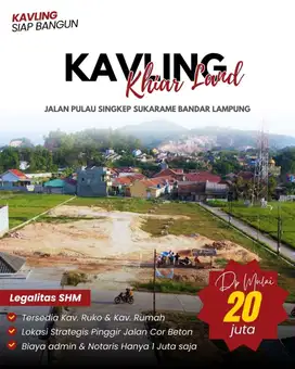 Tanah Kavling Singkep Sukarame