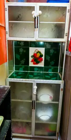 Lemari Piring 2 Pintu Alumunium / Rak Piring 2 Pintu Alumunium