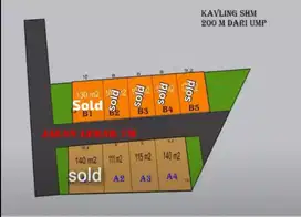 Tanah kavling dekat kampus Universitas Muhammadiyah Purwokerto