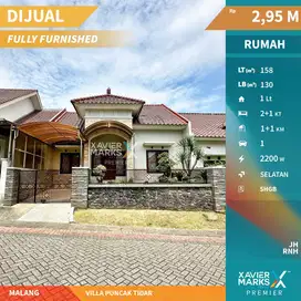 Dijual Rumah Full Furnish Kawasan Eksklusif di Villa Puncak Tidar