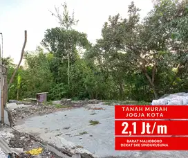 Tanah Barat Tugu Jogja, Murah, 2 Jt Kodya