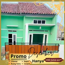 Rumah minimalis siap huni 2 kamar akses strategis dekat stasiun KRL
