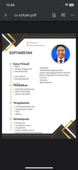 info loker frelance ataupun toko