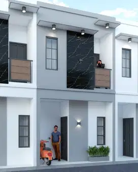 Dijial rumah baru modern minimalis akses motor di condet
