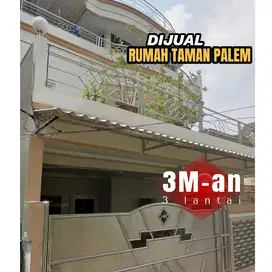 Rumah Taman Palem bangunan mandiri parkir luas