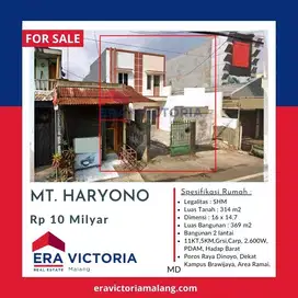 Rumah 2 Lantai DIJUAL Pinggir Poros Dinoyo, Dekat Kampus Brawijaya.