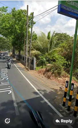 Tanah seluas 7115 m di jalan Haji Soekarno, kota Batu,Malang