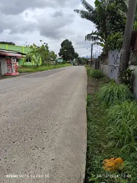 jual tanah pinggir jalan beton