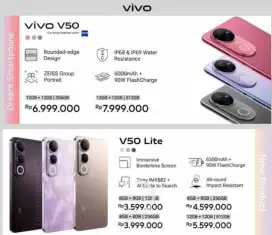 Vivo V50Lite 16/128GB promo Cicilan 0% 6& 12 Bulan
