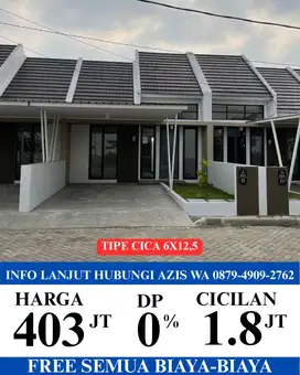 Jual rumah tipe cica 6X12,5 lokasi java residence krian sidoarjo