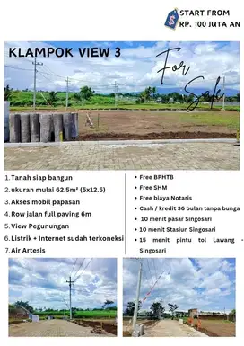 Tanah Kavling Murah Singosari Malang Klampok View G Arjuna & Panderman