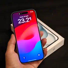 Apple iPhone 15 Resmi iBox 128GB Blue Fullset Like New