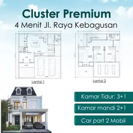 Dekat Tol Andara 4 DiJual Rumah Indent Cluster Premium Jagakarsa