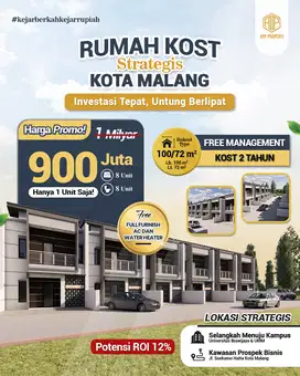 JUAL KOST MURAH DEKAT KAMPUS UMM DAN UB