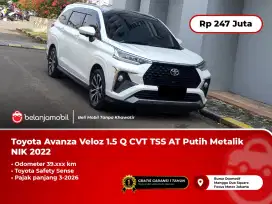 Toyota Avanza Veloz 1.5 Q CVT TSS AT Putih Metalik 2022/2023