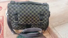 Tas kulit asli, louis Vuitton mulus mewah elegan ke kantor atau kuliah