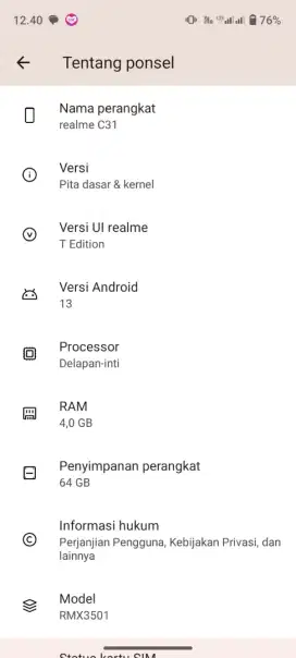 Jual realme C31