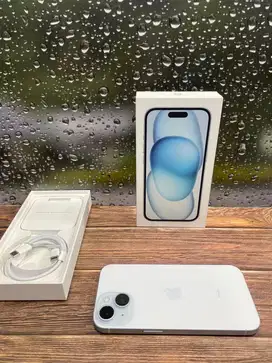 IPHONE 15 128GB BLUE FULLSET IBOX GARANSI PANJANG