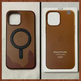 iPhone 12 Pro Max - JUAL RUGI | APPLE LEATHER CASE Magsafe Original