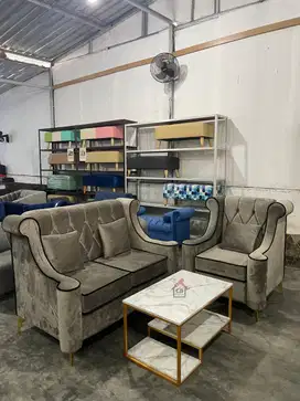 sofa 21 modern mewah harga promo (Sofa set siap kirim)