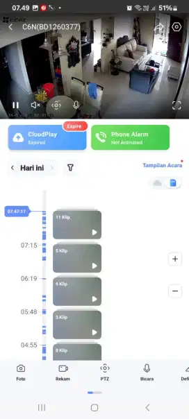 Cctv wireless 360 ada suara connek wifi