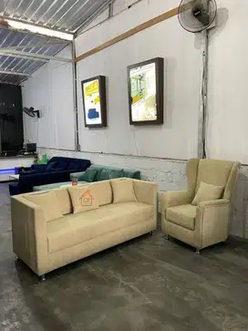 sofa 3dudukan & sofa wingchair