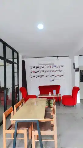 Sofa merah 3 seat