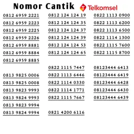 NOMOR CANTIK TELKOMSEL RAPI MURAH