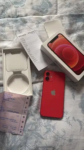 Iphone 12 mini red series 128GB mulis komplit ex ibox