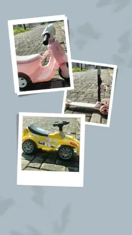 Jual Butuh, 200 dapet 3 Mainan Anak (Skuter, Vespa, Mobil)