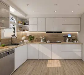 Custom Interior Kitchen Set, Backdrop TV, Lemari, Wardrobe