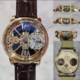 Jam tangan jacob & Co Astronomia strap sligator leater swiss full set