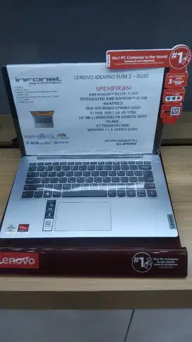 LENOVO SLIM 1 ATHLON  7120U 8GB LPDDR5 512GB WIN 11 + OHS