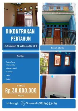Rumah Dikontrakkan Pertahun Condet Jakarta Timur
