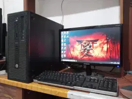 Pc gaming dan editing HP intel core i5 + ram 8gb + monitor 19inch