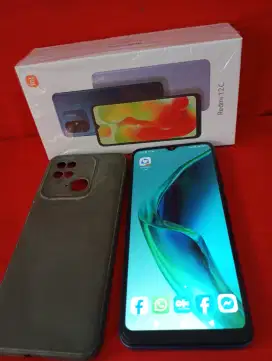 Xiaomi redmi 12c ram 6gb/128gb lengkap mulus segel bonus poni 6,5