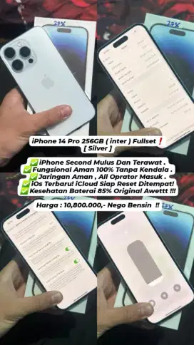 Iphone 14 Pro (All Color) 256Gb Ex Inter AllProv