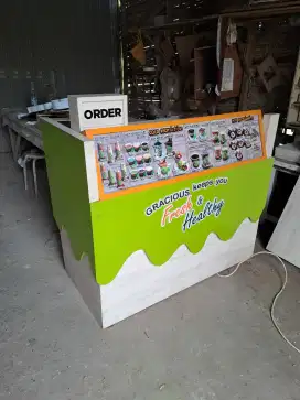 Meja counter Jualan makanan minuman