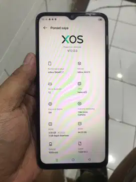 Infinix smart 7 3+3/64GB Hp casan