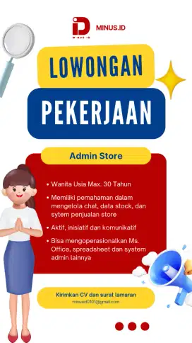Lowongan pekerjaan Admin