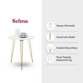 Runa Side Table White Gold