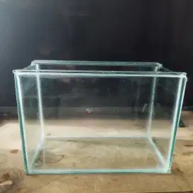 Aquarium Kaca ikan 30x20x15 Bonus Ikan Sapu-sapu