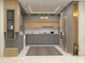 Custom Interior Kitchen Set, Backdrop TV, Lemari, Wardrobe