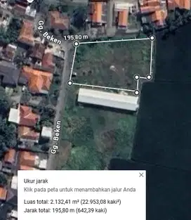 Disewakan lahan luas 3000 m2 dan 2000 m2 di jalan Raya Mauk KM 11
