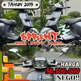 Vespa Sprint 150 IGET ABS LED Th 2019 Warna Abu Doff Good Condition
