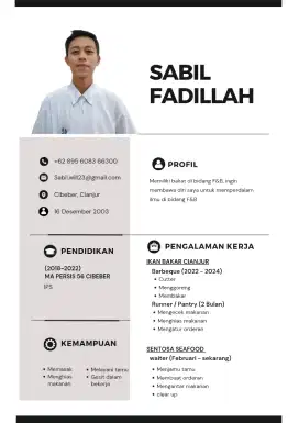 Cari pekerjaan basic F&B