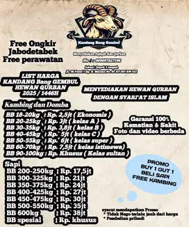 Jual hewan Qurban kambing atau sapi